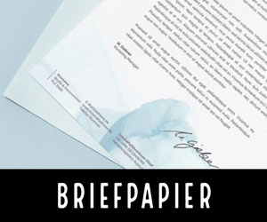 briefpapier mit logo