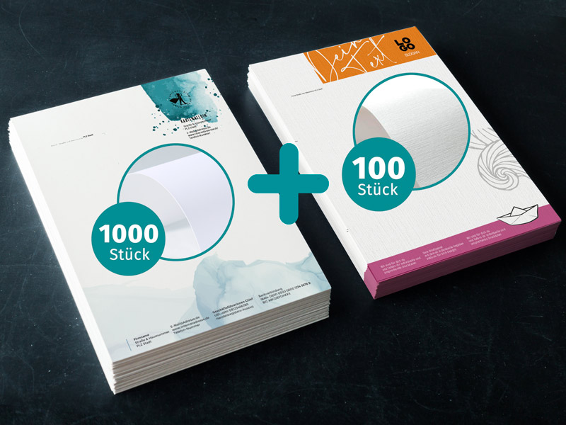Business set briefpapier zwei sorten