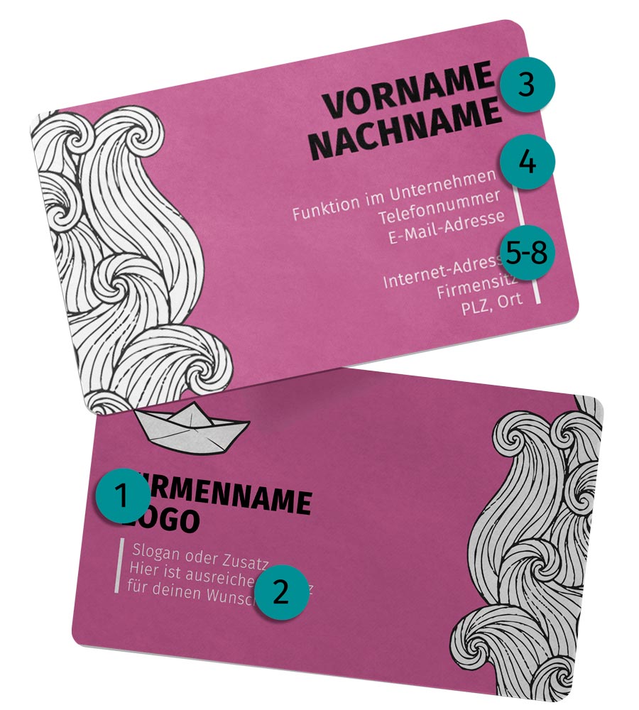 visitenkarten nordisch aufbau