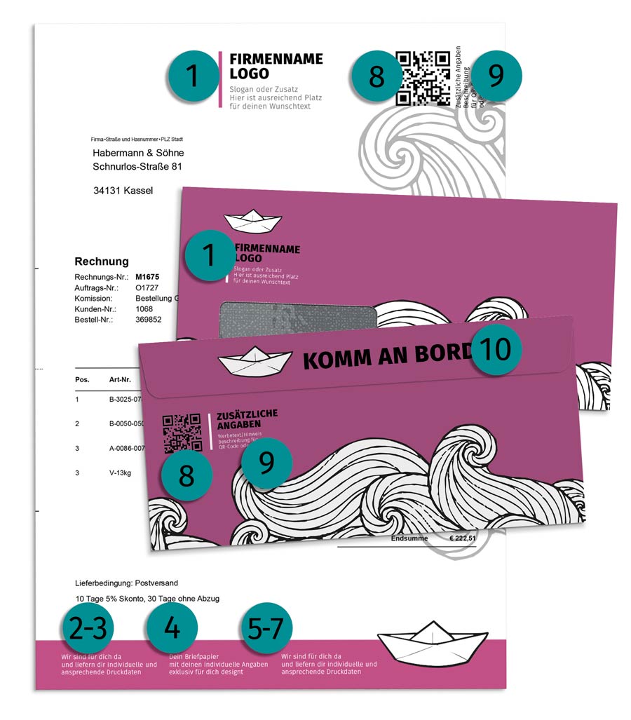 briefpapier aufbau
