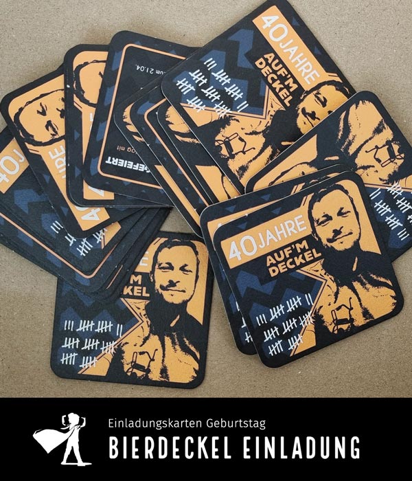 Bierdeckel Einladung