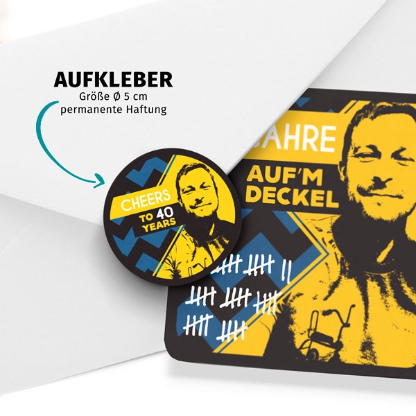 Siegelaufkleber - Auf´m Deckel