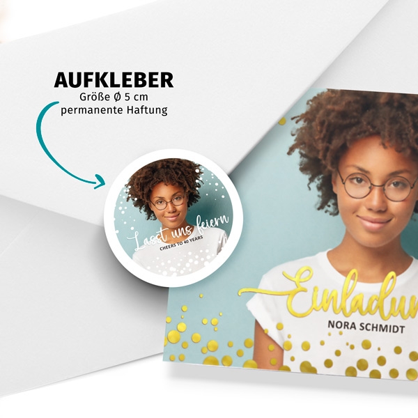 Siegelaufkleber - Sparkle Dots