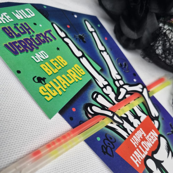 Preview: Halloween Gastgeschenke – leuchtendes Mitgebsel giveaway für Kinder