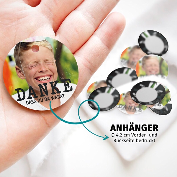 Geschenkanhänger Größe Ø 4,2 cm