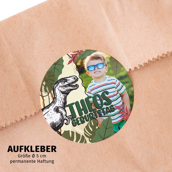 Aufkleber Kindergeburtstag Ø 5 cm