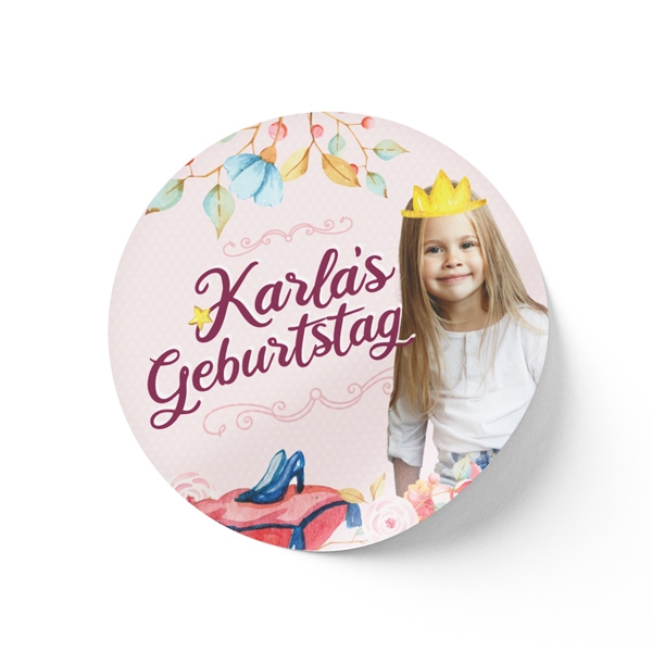 Aufkleber Kindergeburtstag Prinzessin