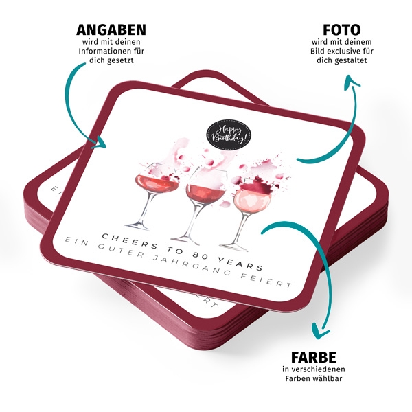 Bierdeckel mit deinem Wunschtext