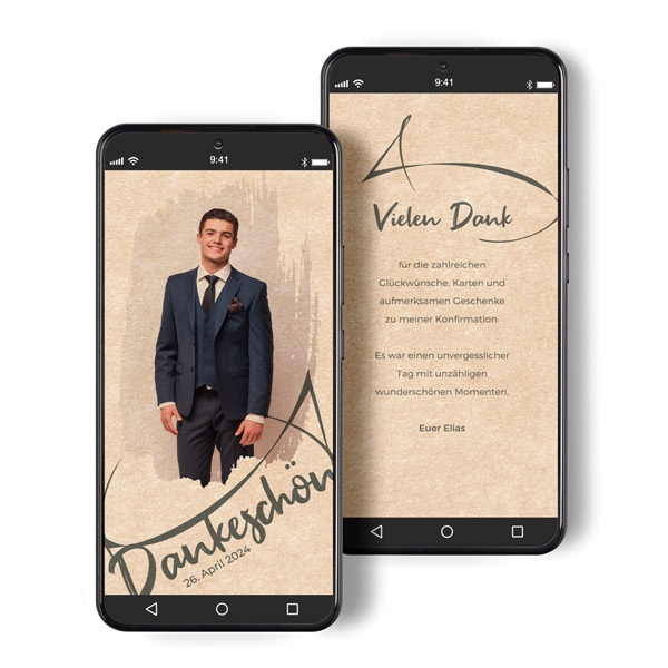 Digitale Dankeskarte zur Konfirmation - Umweltbewusst