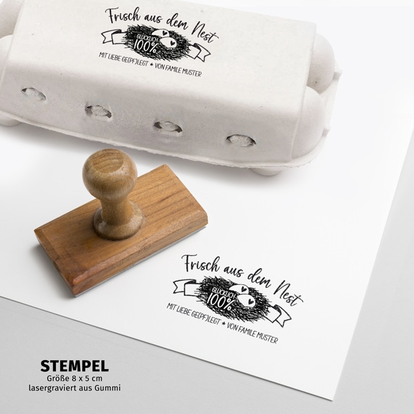 Stempel für Eierkartons - Nest