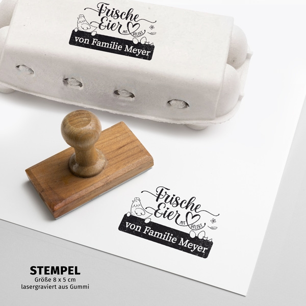 Stempel für Eierkartons - mit Liebe