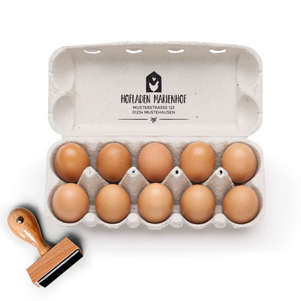 Stempel für Eierkartons - Hofladen