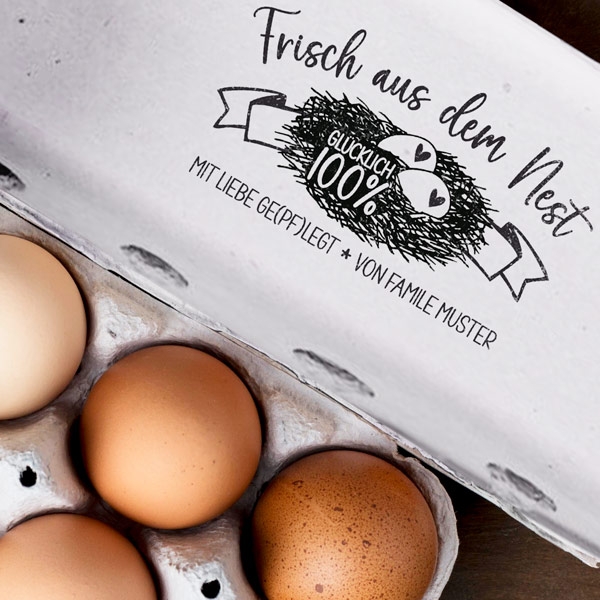Stempel für Eierkartons - Nest