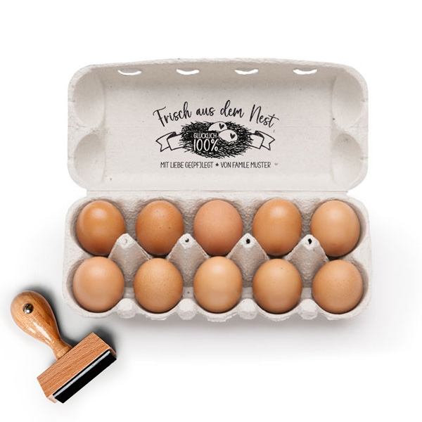 Stempel für Eierkartons - Nest