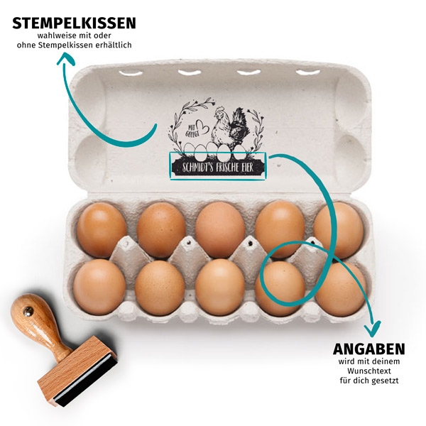 Stempel für Eierkartons - Dicke Berta