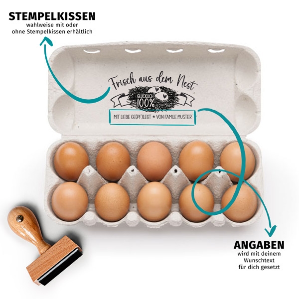 Stempel für Eierkartons - Nest