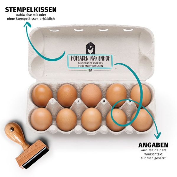 Stempel für Eierkartons - Hofladen