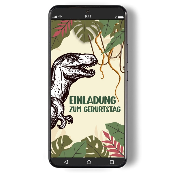 Digitale Einladung - Dino