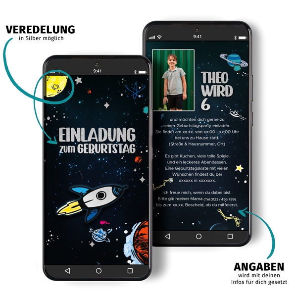Digitale Einladung - Space