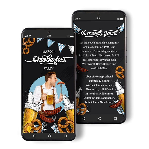 Digitale Einladung zur Mottoparty - Oktoberfest