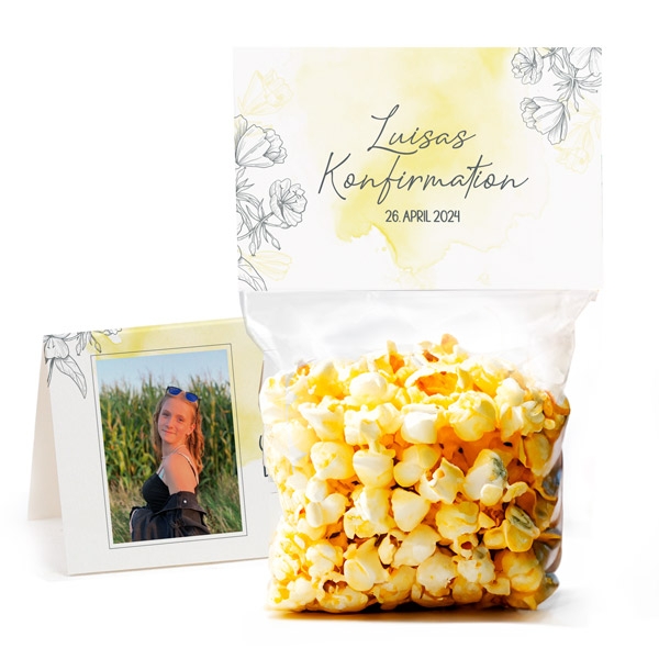 Gastgeschenk in Farbe Sonnengelb