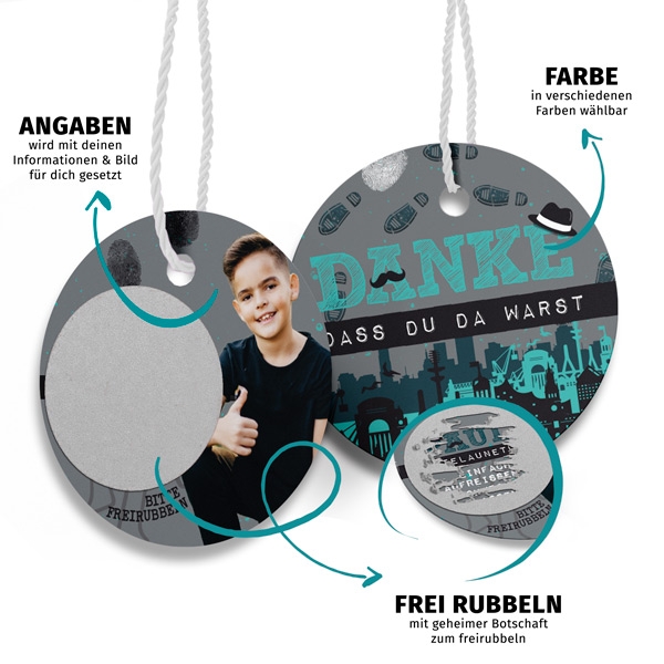 Geschenkanhänger zum freirubbeln