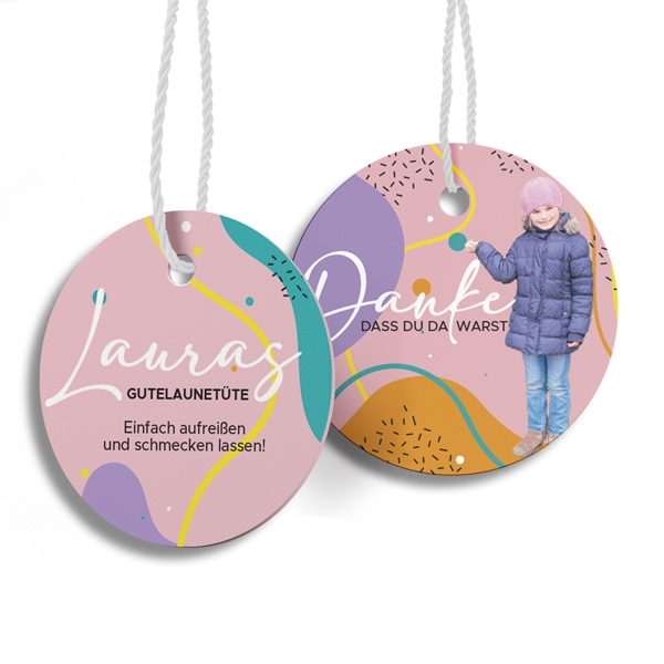 Kunterbunter Geschenkeanhänger