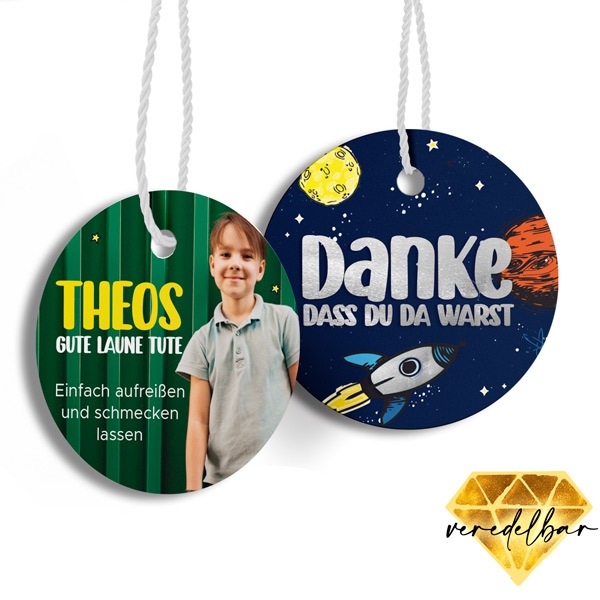 Geschenkanhänger Space