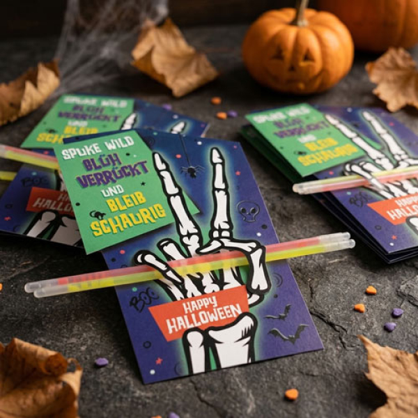Preview: Halloween Gastgeschenke – leuchtendes Mitgebsel giveaway für Kinder
