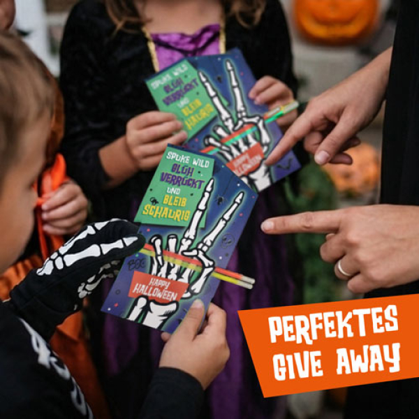 Preview: Halloween Gastgeschenke – leuchtendes Mitgebsel giveaway für Kinder