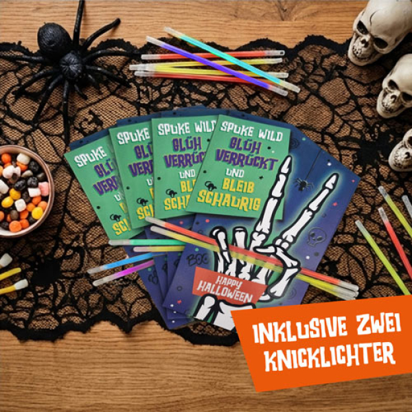 Preview: Halloween Gastgeschenke – leuchtendes Mitgebsel giveaway für Kinder