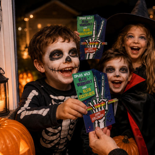 Halloween Gastgeschenke – leuchtendes Mitgebsel giveaway für Kinder