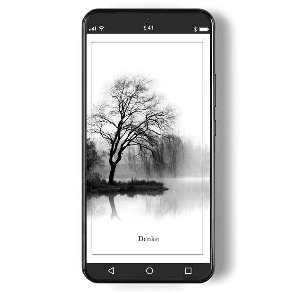 Digitale Trauerdanksagung - Trauerweide