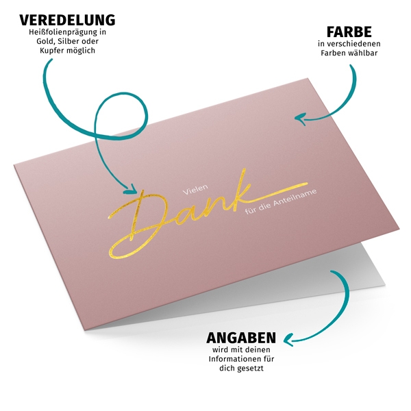 Trauerdanksagung - Handgeschrieben
