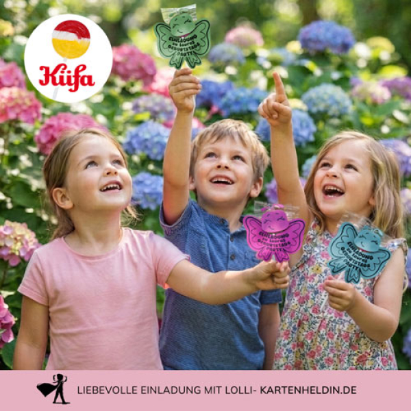 Preview: Einladung - Lolli - Schmetterling