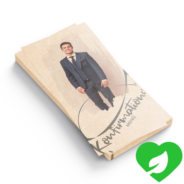 Menükarte Konfirmation - Umweltbewusst