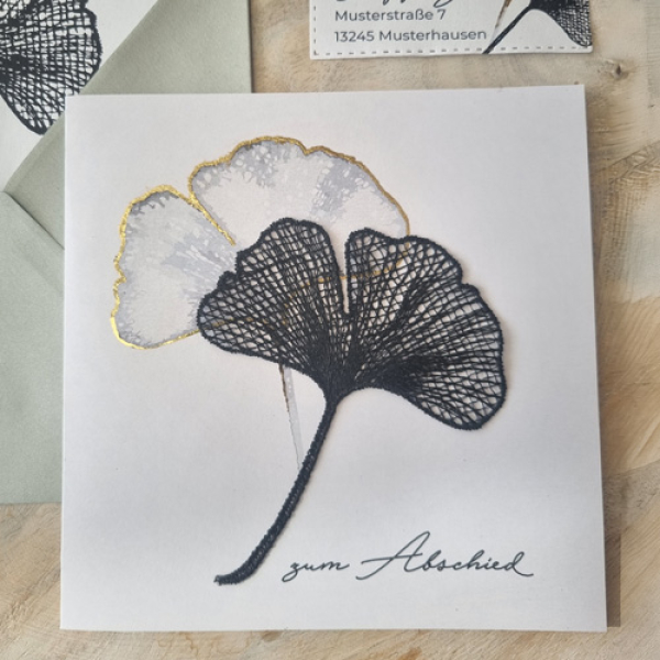 Preview: Trauerkarte - Ginko