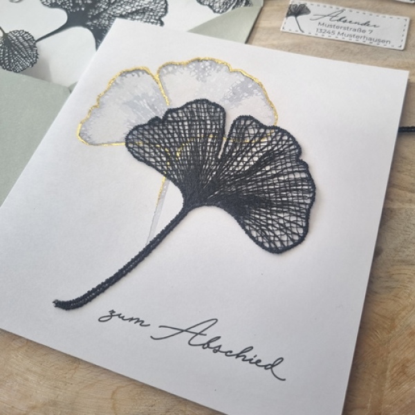 Trauerkarte - Ginko