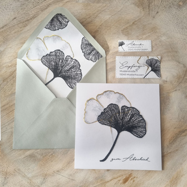 Trauerkarte - Ginko