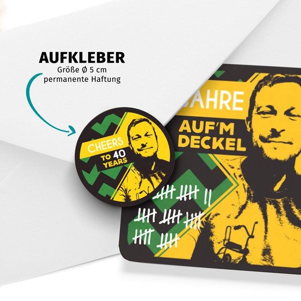 Siegelaufkleber - Auf´m Deckel