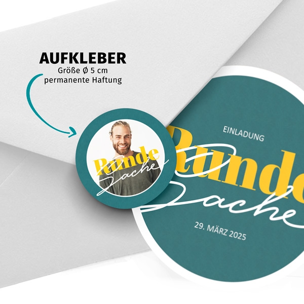 Siegelaufkleber - Runde Sache