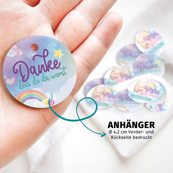 Geschenkanhänger Einhorn ideale Deko  Ø 4,2 cm
