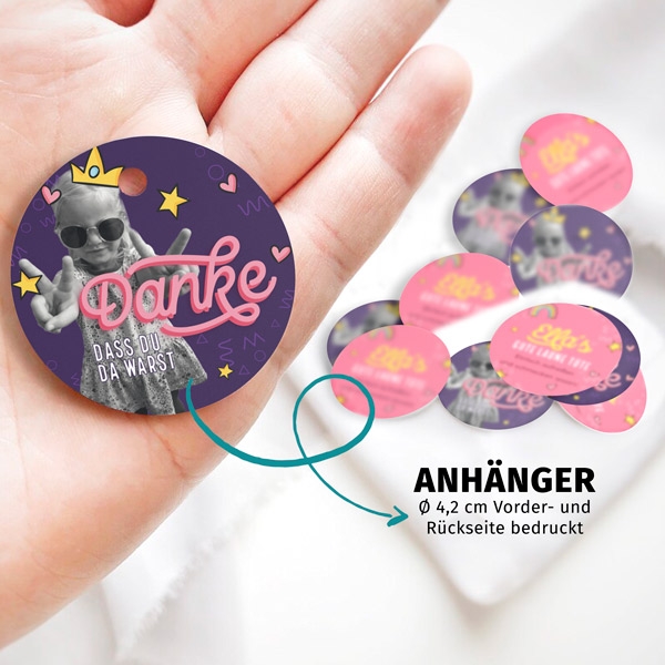 Geschenkanhänger Farbe Lila