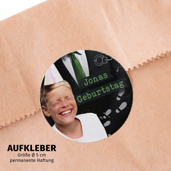 Aufkleber Kindergeburtstag Ø 5 cm