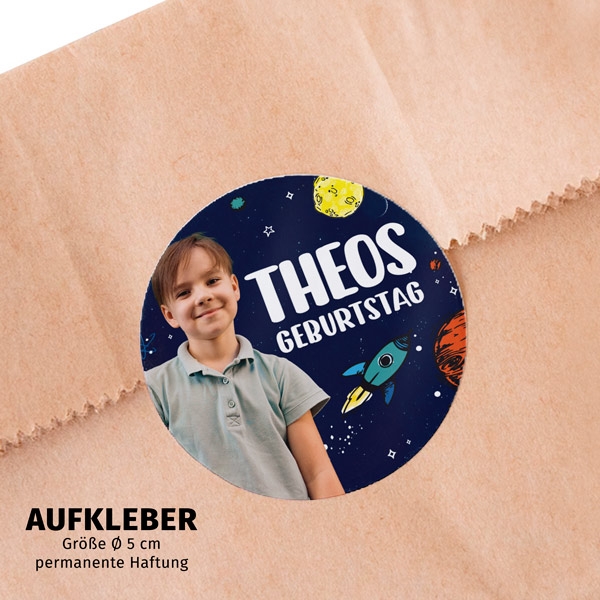 Aufkleber Kindergeburtstag Ø 5 cm