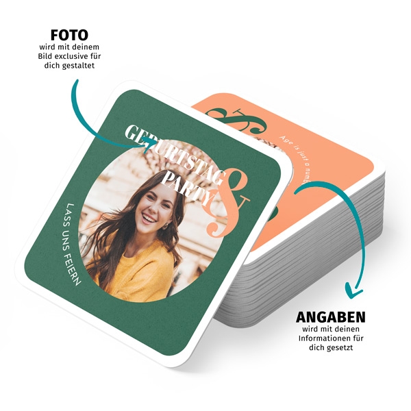 Bierdeckel mit deinem Wunschtext