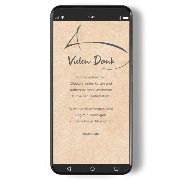 Digitale Dankeskarte zur Konfirmation - Umweltbewusst