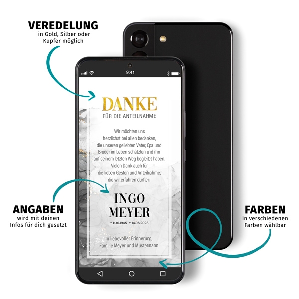 Digitale Trauerdanksagung - Nebel