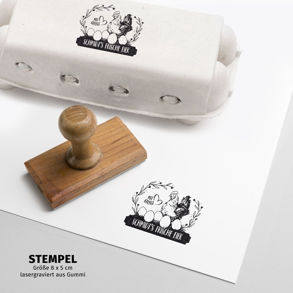 Stempel für Eierkartons - Dicke Berta