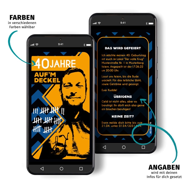 Digitale Einladung - Auf m Deckel